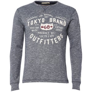 Tokyo Laundry Men's Timperley Jersey Long Sleeve Top - Dark Navy