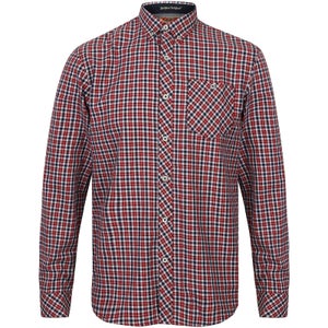 Tokyo Laundry Men's Sicily Checked Long Sleeve Shirt - Tango Red