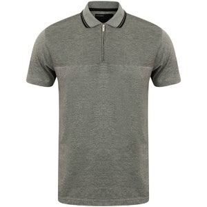 Dissident Men's Henstridge Half Panel Polo Shirt - Grey