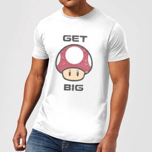 T-Shirt Homme Super Mario Champignon Get Big Nintendo - Blanc