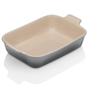 Le Creuset Stoneware Medium Heritage Rectangular Roasting Dish - 26cm - Flint