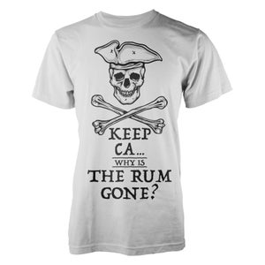 Keep Ca.. Why Is The Rum Gone? Men's White T-Shirt
