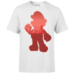 Nintendo Super Mario Mario Silhouette Men's Grey T-Shirt