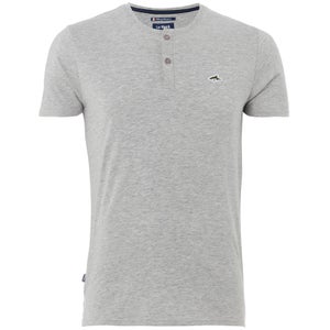 Le Shark Men's Glengall Button T-Shirt - Light Grey Marl