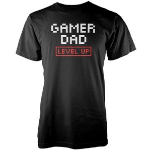Gamer Dad Level Up Men's Black T-Shirt
