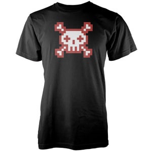 Skull and Pixel Power Men's Black T-Shirt