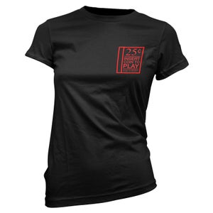 25cents Insert Coin To Play Women's Black T-Shirt