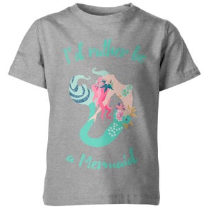 My Little Rascal I'd Rather Be A Mermaid Kids' Grey T-Shirt