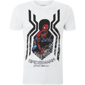 Marvel Spider-Man Men's Homecoming Spider Symbol T-Shirt - White