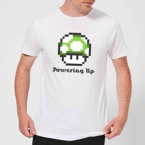T-Shirt Homme Super Mario Powering Up Nintendo - Blanc