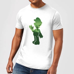 Nintendo Super Mario Luigi Silhouette Men's White T-Shirt