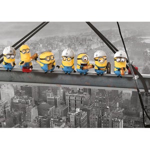 Despicable Me Minions Lunch on a Skyscraper 85 x 120cm Canvas Print