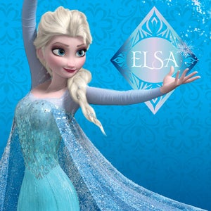 Disney Frozen Elsa Blue 30 x 30cm Canvas Print