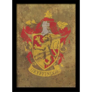 Harry Potter Gryffindor Crest Framed 30 x 40cm Print