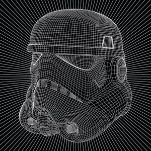 Star Wars Stormtrooper Wire 40 x 40cm Canvas Print