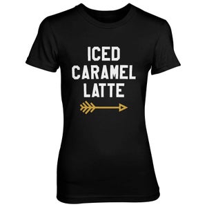 Iced Caramel Latte Women's Black T-Shirt