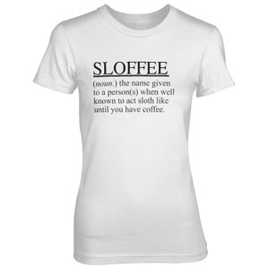 Sloffee Women's White T-Shirt