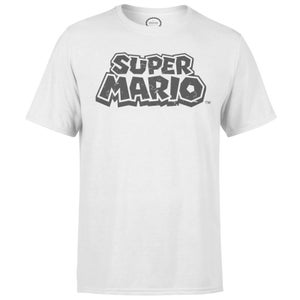 Nintendo Super Mario Distressed Logo White T-Shirt