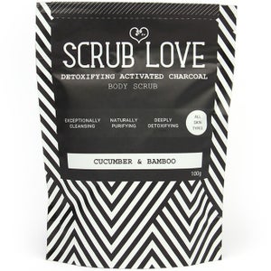 Scrub Love Active Charcoal Cucumber & Bamboo Body Scrub