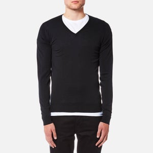 John Smedley Men's Blenheim V-Neck Jumper - Black