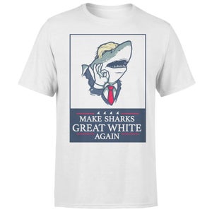 Make Sharks Great White Again White T-Shirt