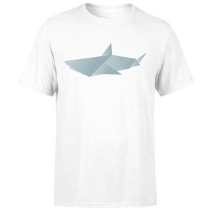 Origami Shark White T-Shirt