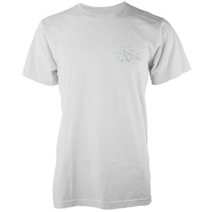 Origami Dinosaur Pocket Print T-Rex White T-Shirt