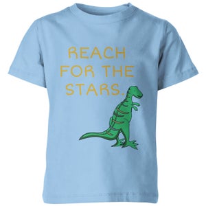 My Little Rascal Dinosaur Reach For The Stars Kids' T-Shirt - Light Blue