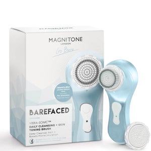 MAGNITONE London BareFaced Vibra-Sonic™ Daily Cleansing Brush with Stimulator Brush Head Limited Edition - Serenity Blue