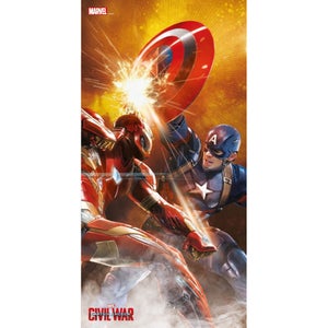 Captain America Civil War Glass Poster - Fight Scene (60 x 30cm)