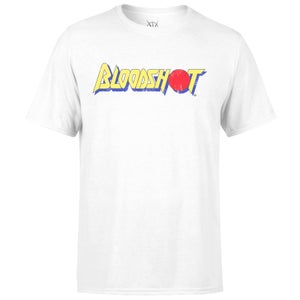 T-Shirt Homme Logo Valiant Comics Classic Bloodshot Délavé - Blanc