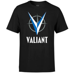 Valiant Comics Logo Blue T-Shirt - Black