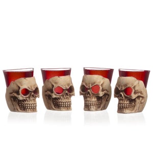 Lot de 4 Verres à Shot Tête de Mort - Mixology