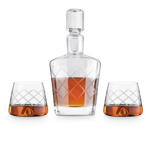 Final Touch Crystal Whiskey Decanter and Glasses Set