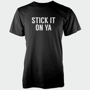 Stick It On Ya Men's Black T-Shirt