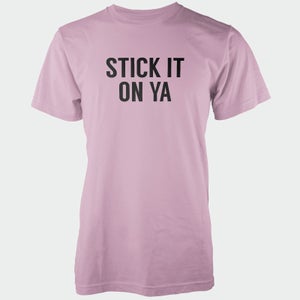 Stick It On Ya Men's Pink T-Shirt