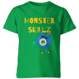 My Little Rascal Kids Monster Skulls Green T-Shirt