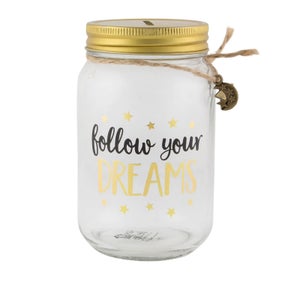 Sass & Belle Follow Your Dreams Jar Money Box