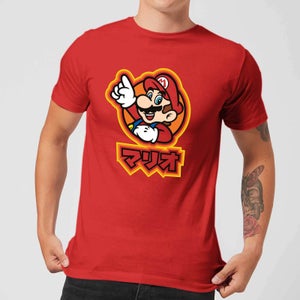 T-Shirt Nintendo Super Mario Mario Katakana - Rosso - Uomo