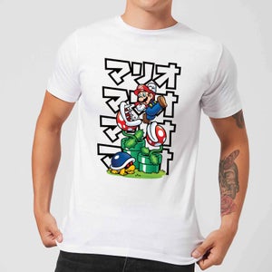 Nintendo Super Mario Pirahna Plant Japanese Men's T-Shirt - White