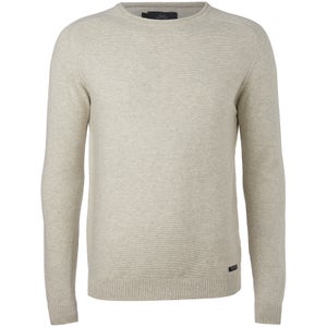 Threadbare Men's Bruce Textured Raglan Jumper - Birch Marl