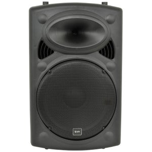 QTX QR15 Portable PA System with Built-in Trolley - Black (USB/SD/FM/Remote)