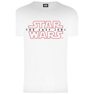 Star Wars Men's The Last Jedi Stencil Logo T-Shirt - White