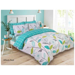 Dreamscene Allium Duvet Set - Teal/Green