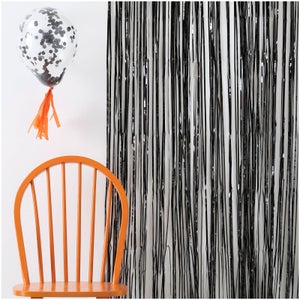 Ginger Ray Black Fringe Curtain Decorations - Pumpkin Party