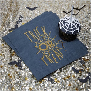 Ginger Ray Gold Foiled Halloween Napkins - Trick or Treat