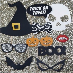 Ginger Ray Halloween Photo Booth Props - Trick or Treat