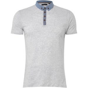 Brave Soul Men's Chimera Polo Shirt - Ecru Marl