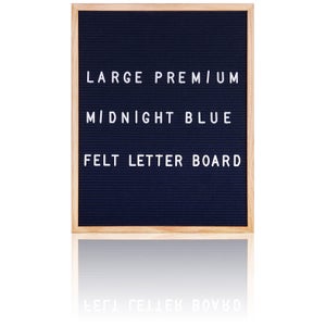 Large Premium Felt Letter Board - Midnight Blue