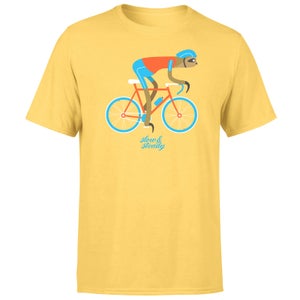 Slow And Steady Sloth Men's Yellow T-Shirt